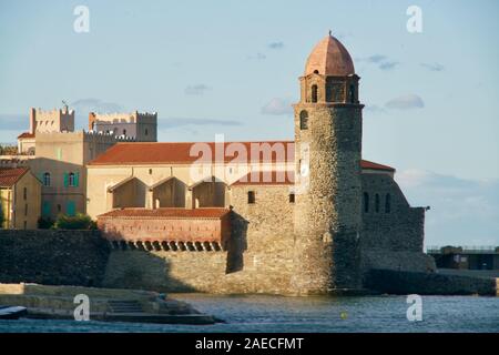 Medieval church at the sea Stock Photo