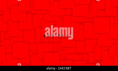 abstract vector background. overlapping red square design . Vector illustrations for wallpapers, banners, backgrounds, cards, book illustrations Stock Vector