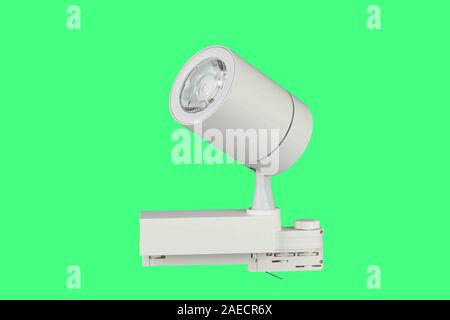 White color Concert LED lights isolated on green background with clipping path Stock Photo