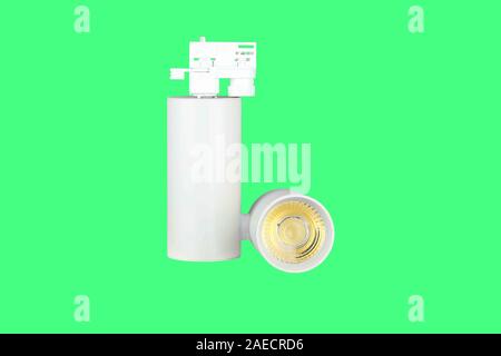White color Concert LED lights isolated on green background with clipping path Stock Photo
