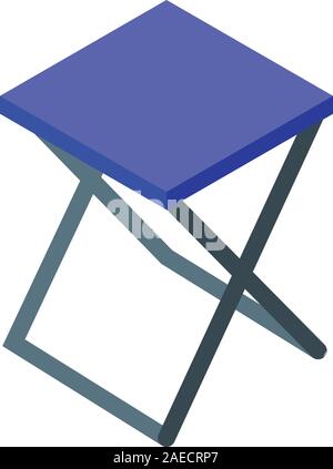 Hiking chair icon, isometric style Stock Vector