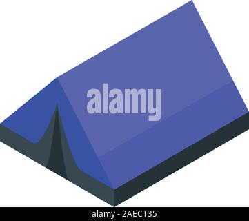 Hiking tent icon, isometric style Stock Vector