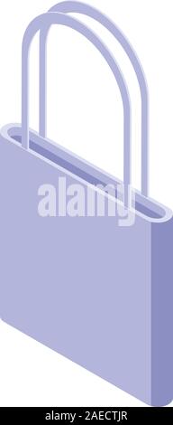 Eco woman bag icon, isometric style Stock Vector
