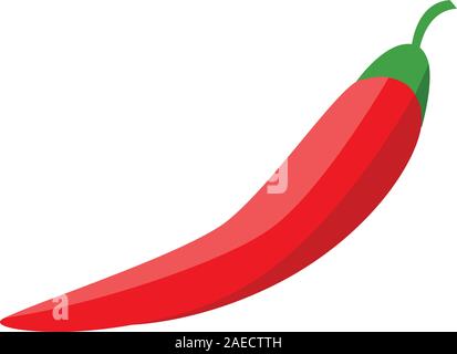 Red chilli pepper icon, isometric style Stock Vector