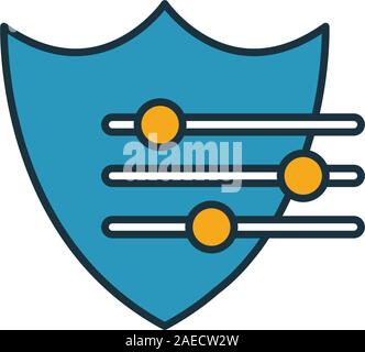 Controls icon. Simple element from digital disruption collection. Line ...