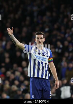 Brighton's Captain Lewis Dunk during the Premier League match between Brighton & Hove Albion and Wolverhampton Wanderers at The Amex Stadium in Brighton. 08 December 2019