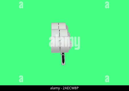 White color Concert LED lights isolated on green background with clipping path Stock Photo