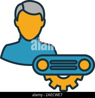 Production Manager icon. Simple element from risk management icons collection. Creative Production Manager icon ui, ux, apps, software and Stock Vector