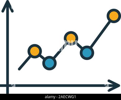 market trends symbol icon, black vector sign with editable strokes ...