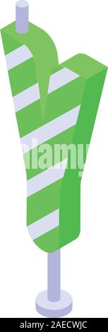 Y birthday candle icon, isometric style Stock Vector