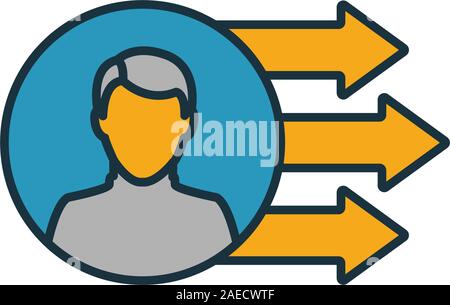 Leadership Approach icon. Simple element from risk management icons collection. Creative Leadership Approach icon ui, ux, apps, software and Stock Vector