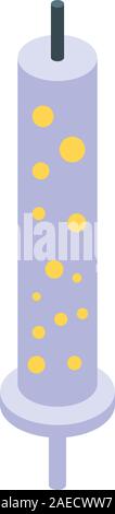 Anniversary candle icon, isometric style Stock Vector