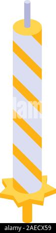 Celebration candle icon, isometric style Stock Vector