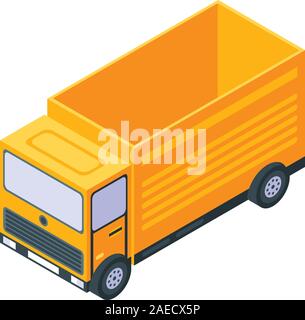 Road repair truck icon, isometric style Stock Vector