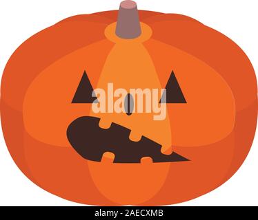 Smile pumpkin icon, isometric style Stock Vector