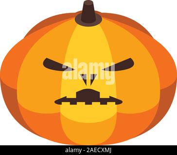 Lantern pumpkin icon, isometric style Stock Vector