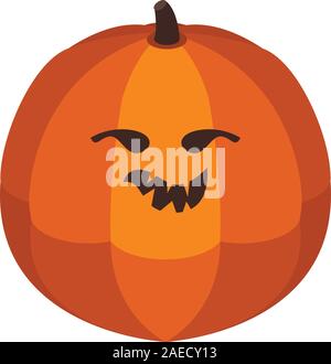 Decorative holiday pumpkin icon, isometric style Stock Vector