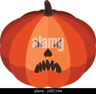 Pumpkin halloween icon, isometric style Stock Vector