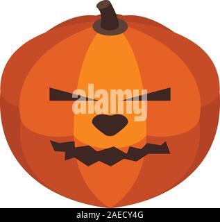Fear pumpkin icon, isometric style Stock Vector