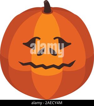 Fall holiday pumpkin icon, isometric style Stock Vector