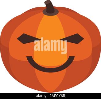 Smile halloween pumpkin icon, isometric style Stock Vector