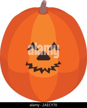 Dark pumpkin icon, isometric style Stock Vector