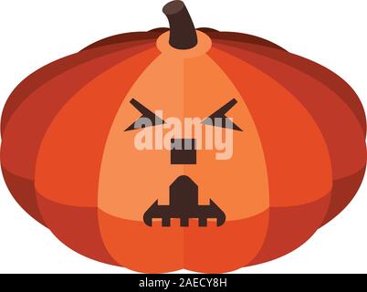 Ghost pumpkin icon, isometric style Stock Vector