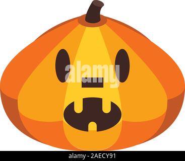 Magic halloween pumpkin icon, isometric style Stock Vector