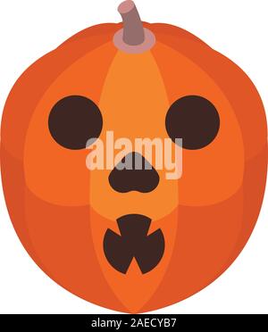 Emotion pumpkin icon, isometric style Stock Vector