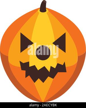 Spooky pumpkin icon, isometric style Stock Vector