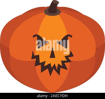 Harvest halloween pumpkin icon, isometric style Stock Vector
