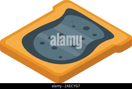 Blackberry butter icon, isometric style Stock Vector