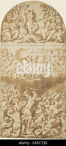 A Renaissance painting by Giorgio Vasari illustrating the temptations ...