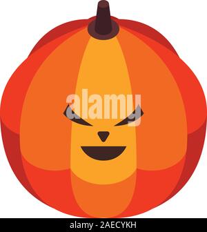 Fun halloween pumpkin icon, isometric style Stock Vector