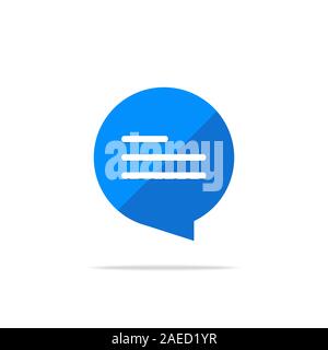 Typing in a chat bubble icon, comment sign symbol Stock Vector