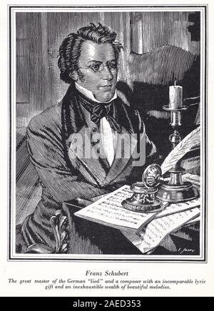 Franz Schubert, Austrian composer Stock Photo - Alamy