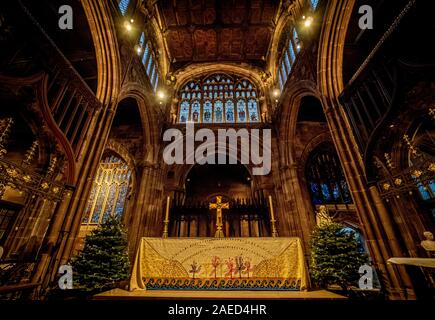 Manchester Cathedral interior Stock Photo