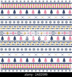 Colorful Christmas borders, vector image Stock Vector