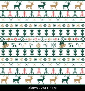 Colorful Christmas borders, vector image Stock Vector