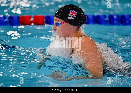 Glasgow, Scotland, UK.  08th Dec, 2019. Molly Renshaw of Great Britain competes in Women's Breaststroke Final during Final day of the LEN European Short Course Swimming Championships 2019 at Tollcross International Swimming Centre on Sunday, 08 December 2019. GLASGOW SCOTLAND. Credit: Taka G Wu/Alamy Live News Stock Photo