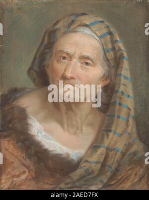 Giuseppe Nogari, An Elderly Woman in a Striped Shawl, 1740-1743 An Elderly Woman in a Striped Shawl; 1740/1743 Stock Photo