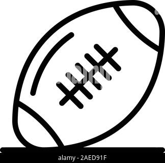Rugby ball icon, outline style Stock Vector