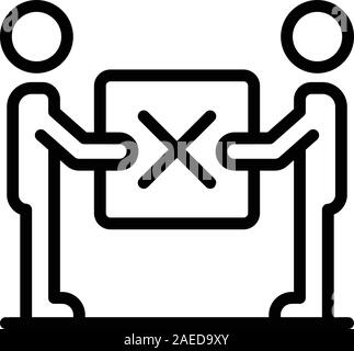 Home relocation icon, outline style Stock Vector