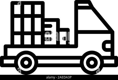 Adress relocation icon, outline style Stock Vector