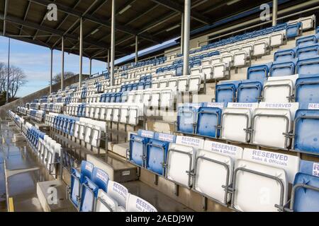 Empty seats in a sport stadium or sport ground Stock Photo