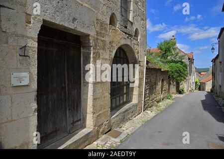 The original shooting location of the 2000 movie 'Chocolat' in the picturesque village of Flavigny sur Ozerain, Cote d'Or FR Stock Photo