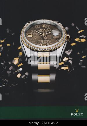 poster advertising Rolex luxury watchmaking brand in magazine from 2015 ...