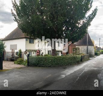 An ancient timber framed cottage in the village of Weavering, Kent, UK Stock Photo