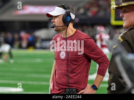 Dec 07, 2019: Oklahoma Sooners head coach Lincoln Riley during the NCAA Big 12 Championship game between the Baylor University Bears and the University of Oklahoma Sooners at AT&T Stadium in Arlington, TX Oklahoma defeated Baylor 30-23 in Overtime Albert Pena/CSM Stock Photo