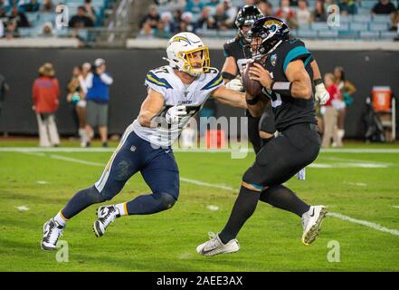 Los Angeles Chargers linebacker Joey Bosa (97) in an NFL football game  Sunday, Jan. 8, 2023, in Denver. (AP Photo/David Zalubowski Stock Photo -  Alamy